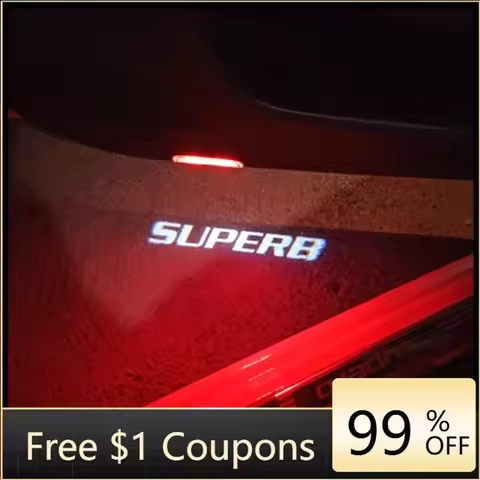 Car Sticker 2PCS LED Car Door Warning Logo Projector Welcome Light Accessories For SKODA Superb MK2 