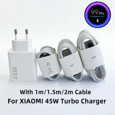 For Xiaomi Redmi Charger 45W Fast Charge Adapter EU 33W 18W 27W Type C Cable For Mi Poco M7 X7 K40 N