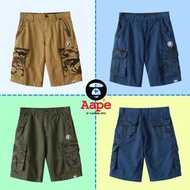 AAPE 猿人限定水洗牛仔迷彩短褲