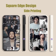 Casing For Redmi Note 10 11 11s 10T Pro Prime Max 9T 10C bts JungKook Seven bts Jimin Min face UHW07 Phone Case Square Edge