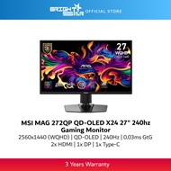 MSI MAG 272QP QD-OLED X24 27" QHD 240Hz QD-OLED Gaming Monitor