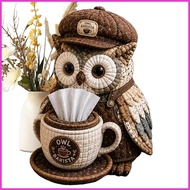 Sewing Kit for Adults Handmade Decorative Cute Owl Quilted Tissue Box Cover for Beginners Women Hand