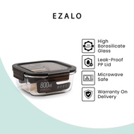 EZALO High Borosilicate Glass Container Snap Lock Airtight Glasslock Storage Box(530ml/800ml/1.1L)