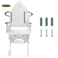 Iron Board Hanger Wall Mount Electric Iron Holder Iron and Ironing Board Storage Organizer Shelf with Removable Hooks