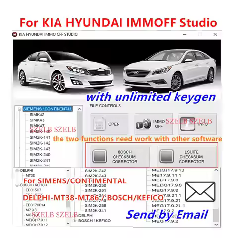 For KIA for HYUNDAI IMMO OFF STUDIO ECU Chip Tuning Tool for SIMK42 43 47 SIM2K MT38 MT86 for Bosch 