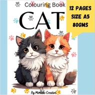 CAT Colouring Book for Kids Mini Size A5 Buku Mewarna Kucing Kanak-kanak Colouring Book