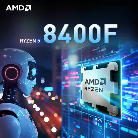 AMD Ryzen 5 8400F 4.7GHz New 6-Cores 12-Threads PCIe 4.0 DDR5 Desktop computer CPU processor with So