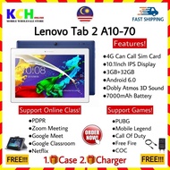 Lenovo Tab 2 A10-70 10.1Inch 3+32GB PDPR Online Class Android 6.0 Tablet Murah Gaming Gadgets Tablets Tab Netflix Pubg