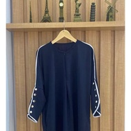 Abaya Basic Habibah Premium Gamis Plain Umroh Daily Abaya Kancing Dress Gamis Batwing Oversize Crink