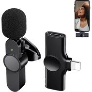 HP Lavalier Mic Wireless Microphone Clip On Portable Youtuber Cellphone