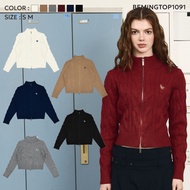 Bemingtop1091(S-M)-BMG Cloudy Knit Cardigan-Large Braided BMG Embroidered Logo Details On The Chest