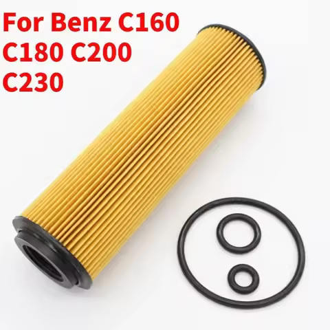 Car Engine Oil Filter Kit For Mercedes-Benz C160 C180 C200 C230 CLK200 E200 Filter Element With 3 *O