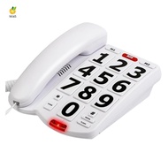 Big Button Phone for Elderly Seniors, Home Land Line Phone One Key for Help Telephone for the Visual