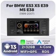 NaviFly Wireless Carplay Android Auto Car Radio Player For BMW E39 X5 M5 E38 1999-2007 2G+32GB GPS N