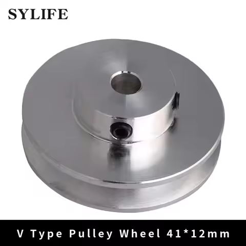 41x16x12MM Silver Alloy Single Groove 12MM Bore Step Pulley for PU Belt