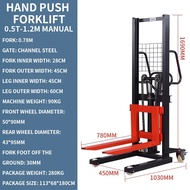 Electric forklift manual hydraulic hand push mobile lifting forklift Warehouse logistics handling fo