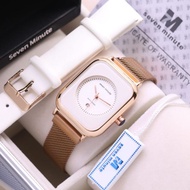 jam tangan seven minute wanita box exclusive + tali kulit 