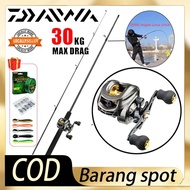 DAIWA Casting Set Murah Pancing Set Reel bc Corbon Rod Casting Mesin Casting Joran Pancing Set 1 Set