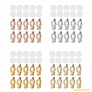 Autumnan1 20 Pieces Set Clip-on Earring Converter Earring Clip Backs with  Earring Pads for Non-Pier