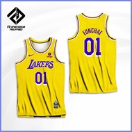 【On Hand】 LOS ANGELES LAKERS CHAEWON YUNJIN EUNCHAE  KAZUHA FULL SUBLIMATED JERSEY