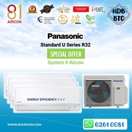 81Aircon【Panasonic】R32 U Series System 4 (3 Ticks)