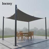 [Ioensy] Waterproof Shade Sail Oxford Cloth Square Shade Sail Outdoor Use Water Gray