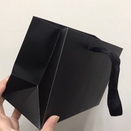 Fion|Black Tote Bag/Black Paper Bag-Paper Bag Extreme Black Bag-22 * Side Width 10 * Height 15cm