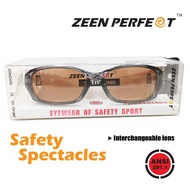 แว่น Safety Zeen Perfect Safety Side Guard Version ทรงสปอร์ต ZP101 ANSI Z87.1 Standard with Clear Pa