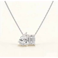 IGI Lab Diamonds Toi Et Moi Necklace Solid Gold Lab Grown Diamonds Necklace 2CT D VS1 Verified Diamo