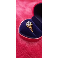 Cincin Berlian Bajet Swiss Cantik Baru Emas 585