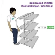[BARU] Rak Minimarket Susun Double Jointer Sambungan / Satu Tiang