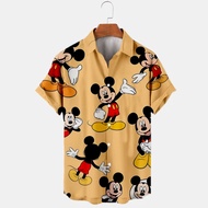 New 3d Shirts Mens Mickey Mouse Street Tops Cute Cartoon 3d Printed Shirts Mens Casual Fashion Shirt
