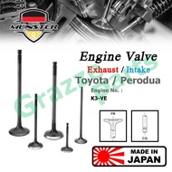 (4pc) Münster Engine Valve EX (22.6mm) / IN (26.0mm) for Perodua Myvi 1.3 Kambara DVVT Toyota Avanza