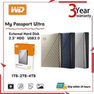 【New】 hard disk Western DigitalMyPassport Ultra 1TB/2TB/4TB USB3.0HDD2.5"Portable External Hard Driv