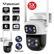 Vstarcam 5MP 5X Digital Zoom Dual Lens Dual Screen Wifi PTZ IP Camera Waterproof Outdoor Wifi Survei