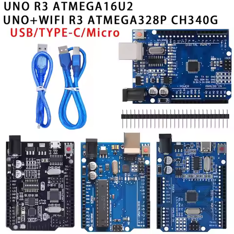 UNO R3 Official ATMEGA16U2/UNO+WiFi R3 MEGA328P Chip CH340G For Arduino UNO R3 Development Board WeM