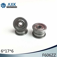 F606zz Bearing Abec-5 10Pcs 6*17*6 Mm Flanged F606z Bearings F606 ZZ