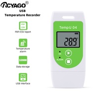RCYAGO Digital Temperature Data Logger Disposable USB Temperature Recorder PDF Report Temperature Re