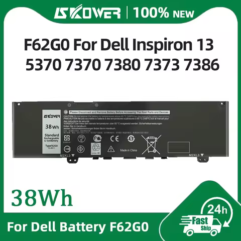 SKOWER F62G0 Battery For Dell Inspiron 13 7373 7386 2 in 1 5370 7370 7380 P83G P87G Vostro 5370 Repl