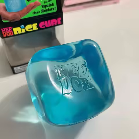 Needoh Nice Cube Sensory Stress Reliever Fidget Tool for Anxiety & Focus Desk Sensory Cube for Adult