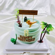 恐龍樂園 生日蛋糕 客製蛋糕 卡通 造型 滿週歲 6 8吋 台南面交