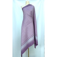 Silk Sarong 6-Shuttle Natural Color Purple Betel Flower Pattern Choose Size Code 4L1-ST-22