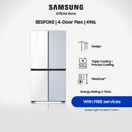 Samsung BESPOKE 496L 4-Door Flex Fridge | Auto Ice Maker | UV Deodorising Filter | F-RF60F1735U48