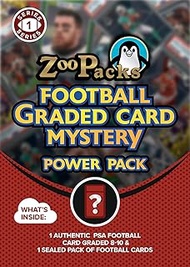 PSA Football Graded Card Mystery Pack + | PSA Graded Football Card + 1 Sealed Pack of Football Cards
