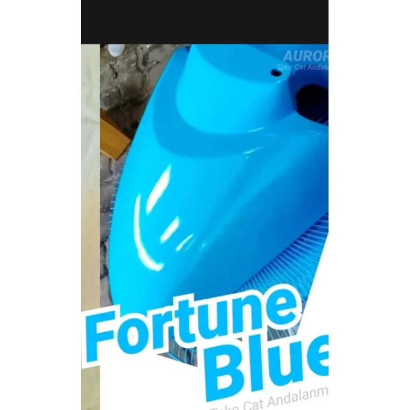 CAT BIRU FORTUNE DASAR ABU MUDA DAN PUTIH 200ml Cat Duco Duko Mobil Motor