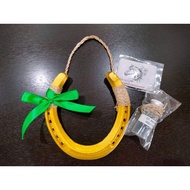 ♞,♘,♙,♟LUCKY HORSE SHOE USED (GOLD Ver.) Free Holy Water from Padre Pio At Buhok ng kabayo Authenti