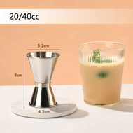 จิ๊กเกอร์ สแตนเลส และ พลาสติก ถ้วยตวง2ด้าน แก้วชง มีสเกล Jigger