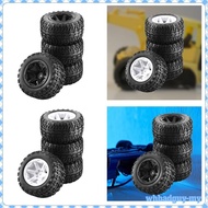 [WhbadguyMY] 4Pcs RC Car Tires and Wheel Rims for 1/12 1/14 1/16 Crawler Sturdy Outer Diameter 105mm