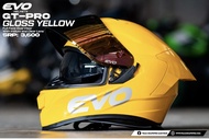 EVO GT PRO GLOSSY YELLOW (NON REVO RED LENS) FULL FACE DUAL VISOR WITH FREE CLEAR LENS