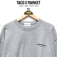 Crewneck Sweatshirt TACO X MARKET Original Second Thrift XL011